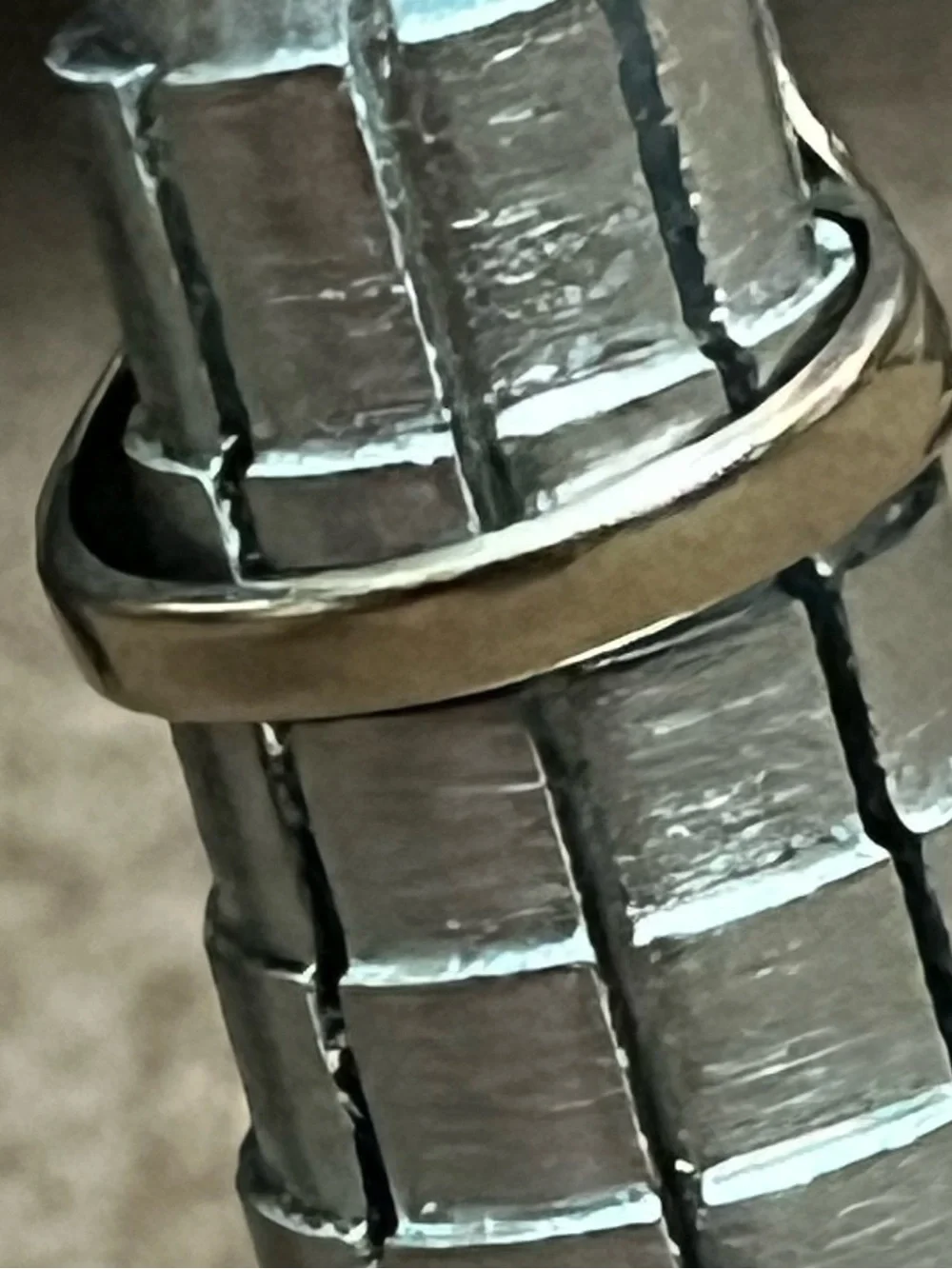 Vintage 1971 Standard Jostens High School Crest 10K White Gold Size 8 Ring 8.16g